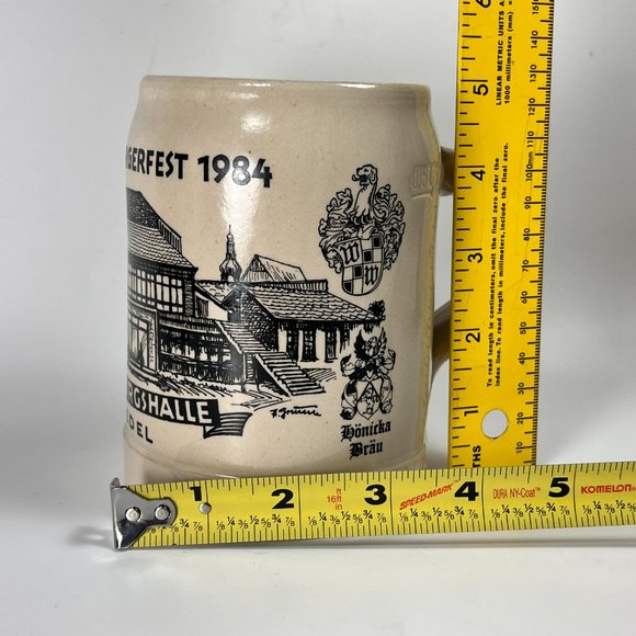 Vtg Oktoberfest 1984 Beer Stein Mug .5 L Stoneware Studio Wagner 8671 Barware - Picture 10 of 11